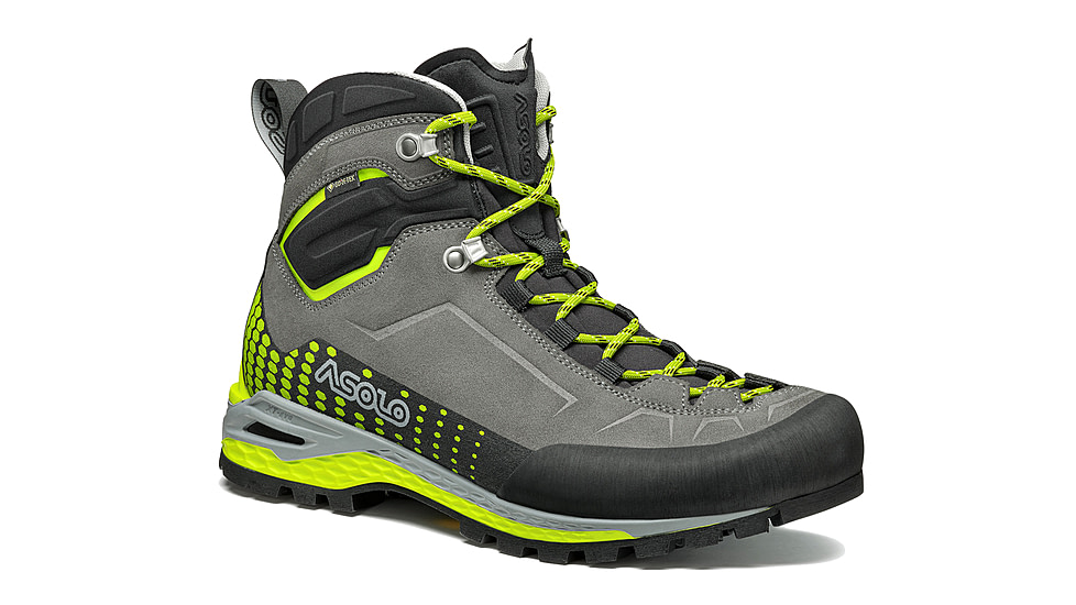 Asolo Freney EVO MID LTH GV MM Hiking Boots - Mens, Graphite/Green Lime, 10.5, A01074-627-105