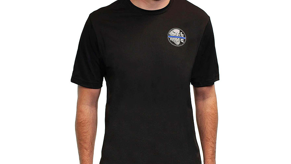 ASP Blue Line T-shirt, Sport Tek, Small, Black, 09606