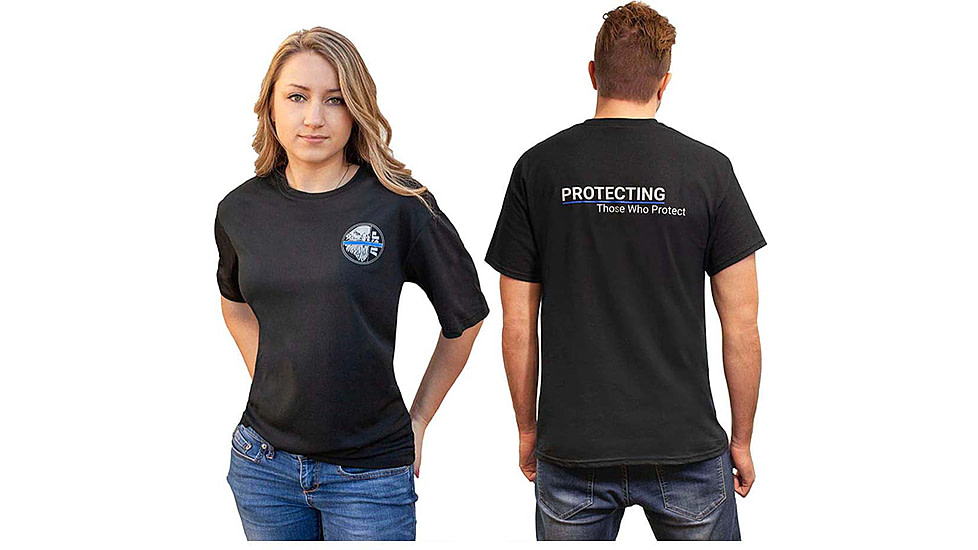 ASP Blue Line T-shirt, Sport Tek, Small, Black, 09606