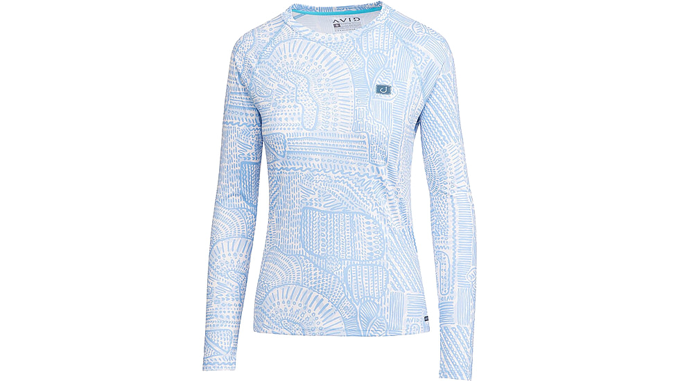 AVID Sportswear Beachwood Avidry Long Sleeve Shirt - Womens, Clearwater Sky, Small/Medium, WK12404CWSSM