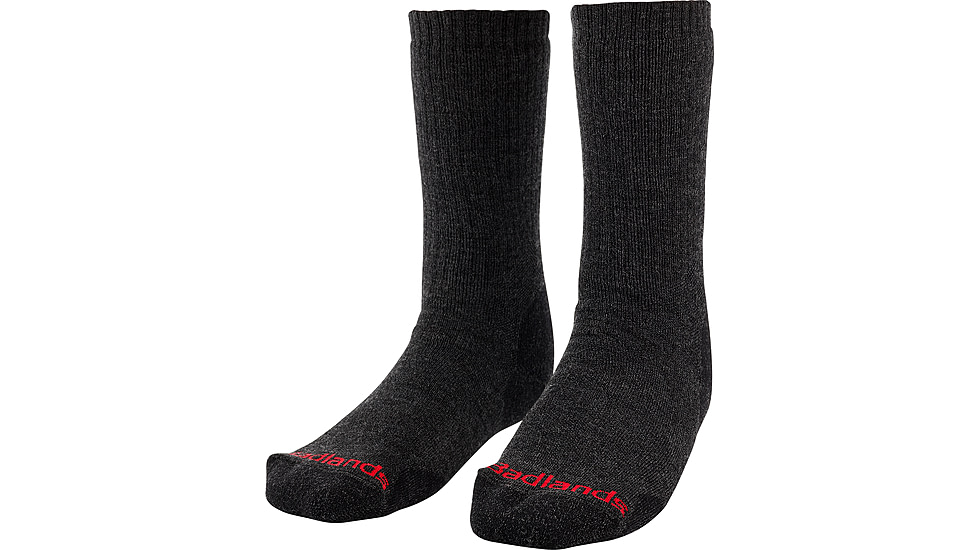 Badlands Heavyweight Merino Crew Socks - Mens, Black, Medium, 21-44165