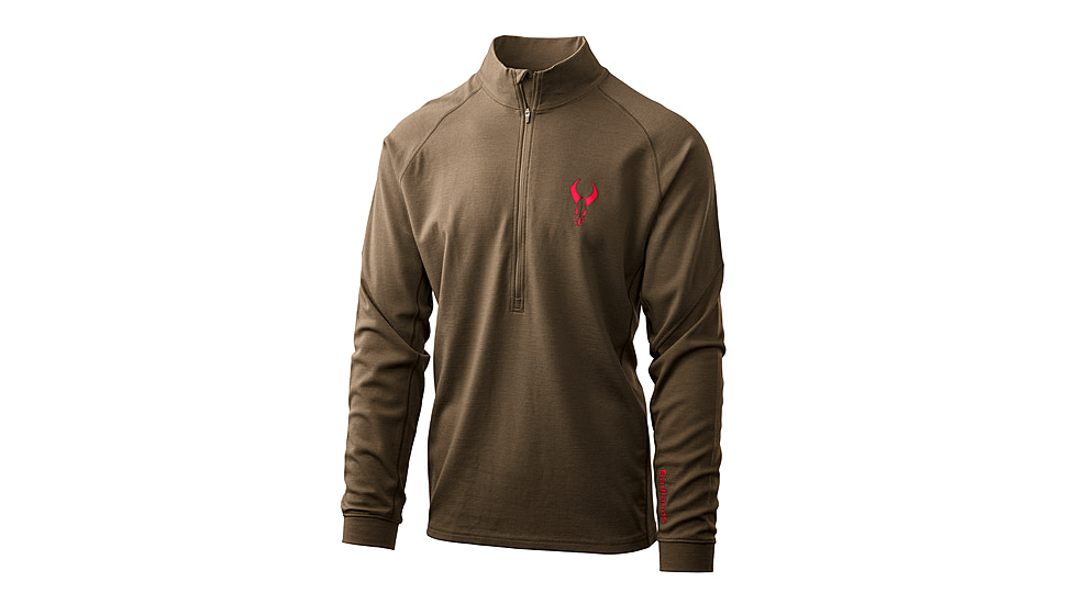 Badlands Pecora HW Merino 1/4 Zip Top - Mens, Mud, Small, 21-43099