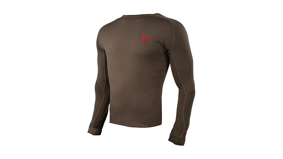 Badlands Pecora Lightweight Merino Crew - Men's, Long Sleeve, Mud, Small, 21-42414