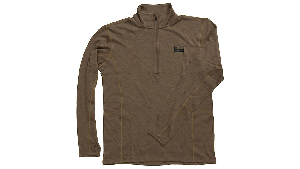 Banded Base Wool 1/4 Zip Pullover - Mens, Insulation 180gr, Light Chocolate, 3XL, B1030019-OT-3XL