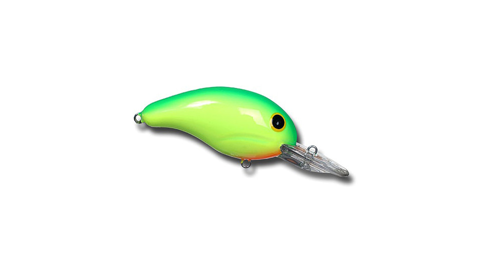Bandit 300 Series Crankbait, 2in, 1/4oz, Chartreuse/Green Back, BDT319