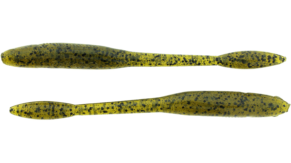Bass Assassin BANG Lures Litl Tapper, 4.5in, 12 per Pack, Green Pumpkin Bluegill, 4.5, TO83579