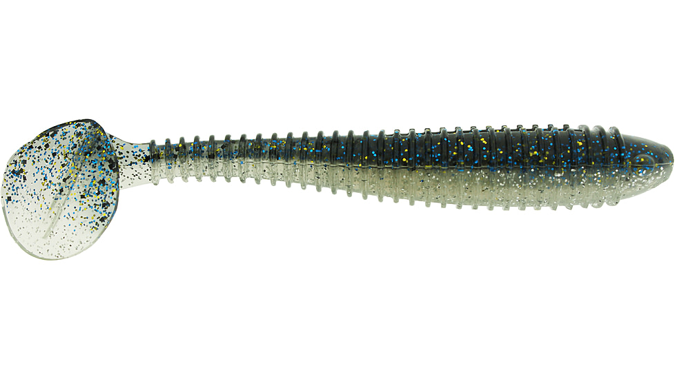 Bass Assassin Lures Boss Shiner Swimbait, 4.7in, 5 per Pack, Bluegill Flash, 4.7, BSA17461