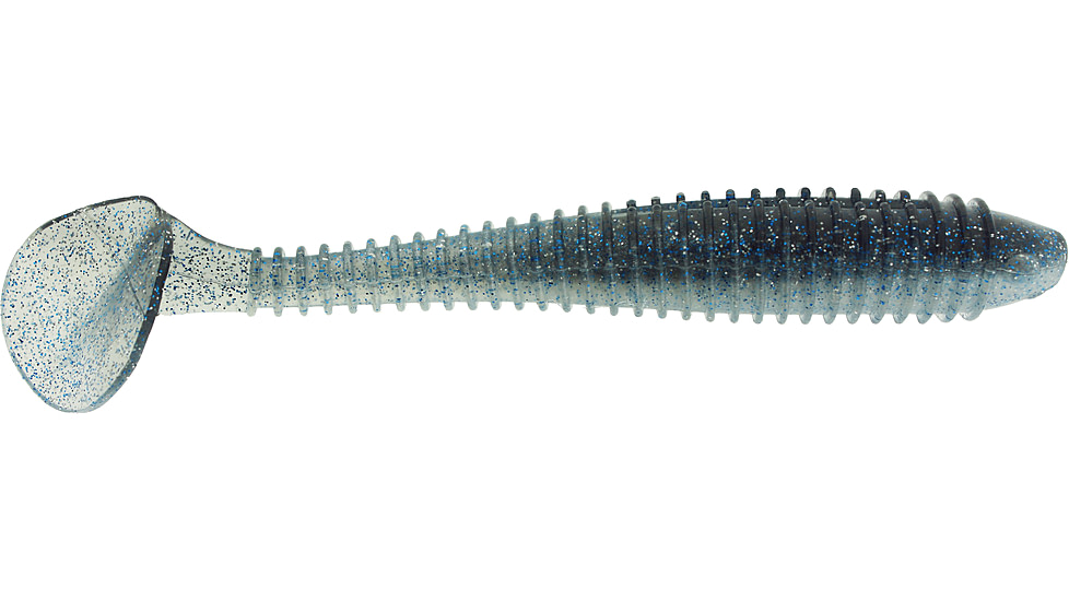 Bass Assassin Lures Boss Shiner Swimbait, 4.7in, 5 per Pack, Smokin Shad, 4.7, BSA17314