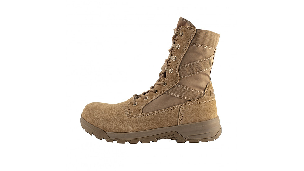 Belleville 8in Spear Point Hot Weather Lightweight Side-Zip Composite Safety Toe Boots - Mens, Coyote, 12 US/Wide, BV508ZCT 120W