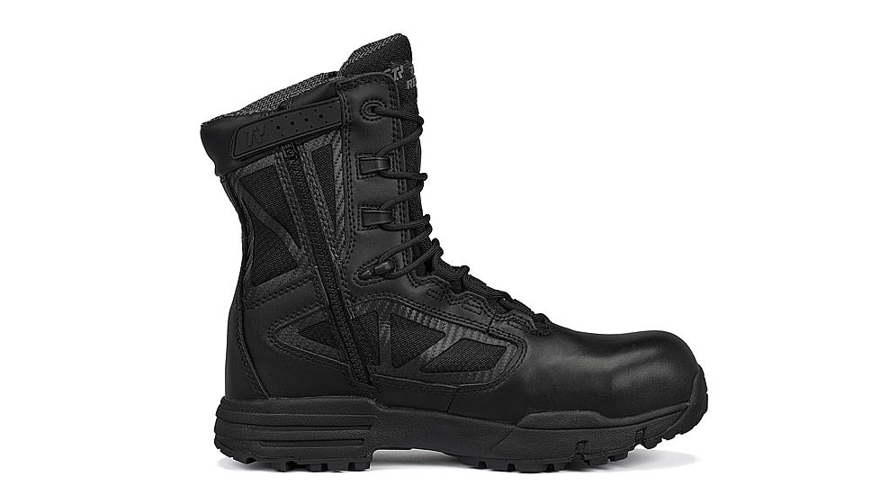 Belleville 8in Waterproof Side Zip Comp Toe Boot - Mens, Black, 3.5, Wide, TR998ZWPCT 035W