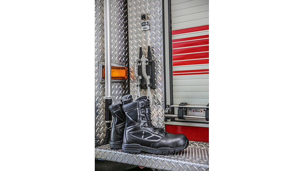 Belleville 8in Waterproof Side Zip Comp Toe Boot - Mens, Black, 3.5, Wide, TR998ZWPCT 035W