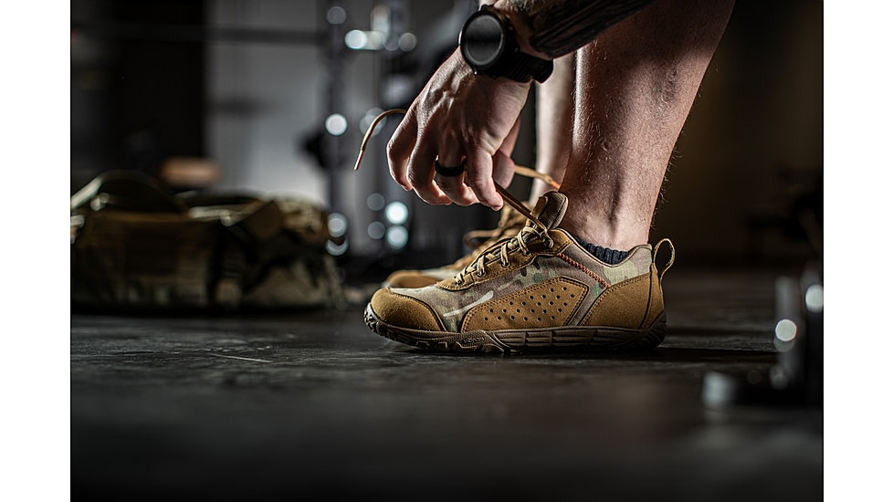 Belleville Low-Cut Mini-Mil Barefoot Activity Shoes - Mens, Coyote Multicam Arid, 7.5 US/Wide, MM004 075W