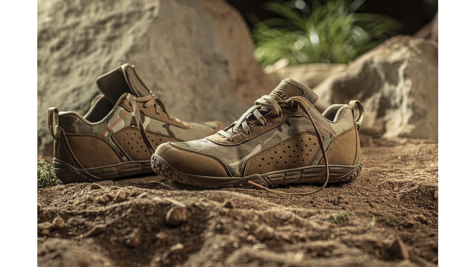 Belleville Low-Cut Mini-Mil Barefoot Activity Shoes - Mens, Coyote Multicam Arid, 7.5 US/Wide, MM004 075W