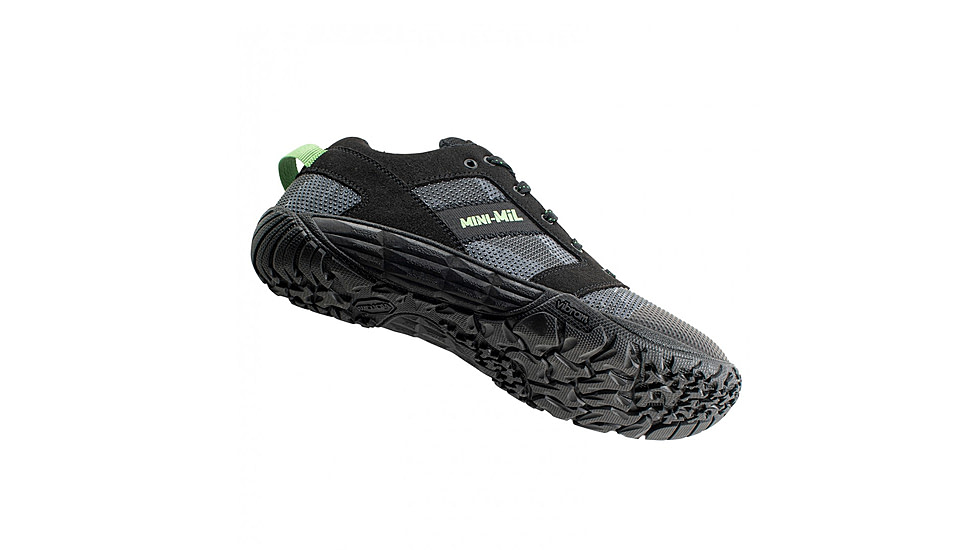 Belleville Low-Cut Mini-Mil Barefoot Activity Shoes w/Camo Superfabric - Mens, Black/Mint Green Accents, 9.5 US/Regular, MM001 095R