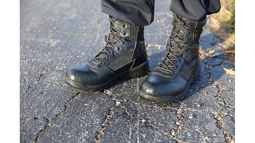 Belleville Spear Point BV918Z 8in Lightweight Side-Zip Tactical Boot - Mens, Black, 14, Wide, BV918Z 140W