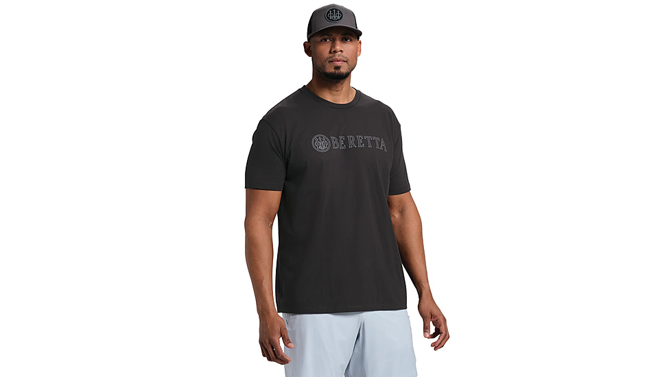 Beretta Hardlines T-Shirt - Mens, Short Sleeve, Black, Large, TS219T18900999L