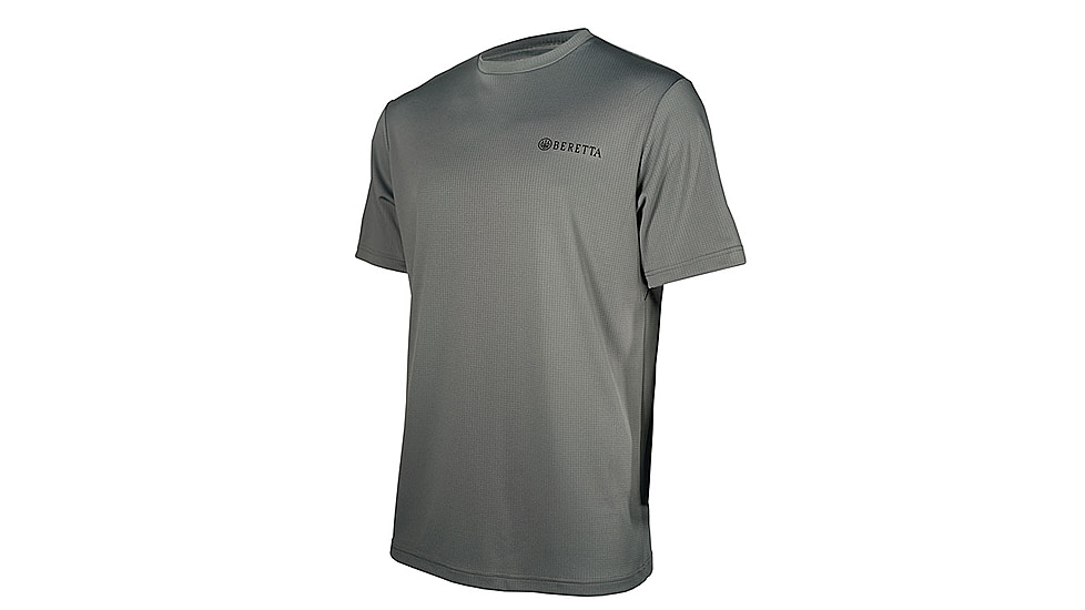 Beretta Mens US Tech Short Sleeve T-Shirt, Grey Castlerock, Small TS541T13220911S