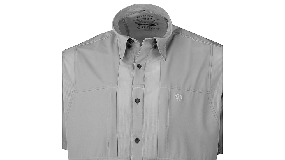 Beretta TKAD Flex Shirt - Mens, Short Sleeve, Light Grey, Medium, LU951T23340966M