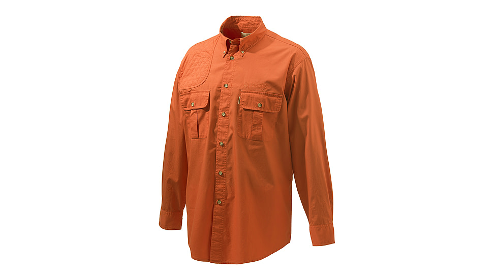 Beretta TM Shooting Shirt L/S, Orange, Medium, LU152075610025M