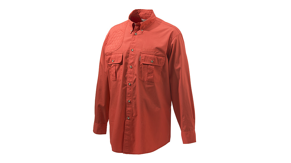Beretta TM Shooting Shirt L/S, Red, Medium, LU152075610337M