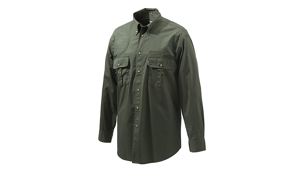 Beretta TM Shooting Shirt L/S, Green, Small, LU152075610715S