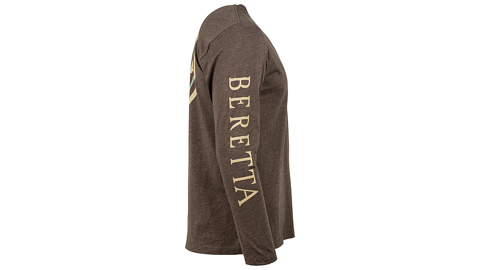 Beretta USA 2.0 T-Shirt - Mens, Long Sleeve, Brown, Large, TS230T18900815L