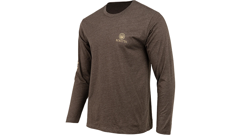 Beretta USA 2.0 T-Shirt - Men's, Long Sleeve, Brown, Large, TS230T18900815L
