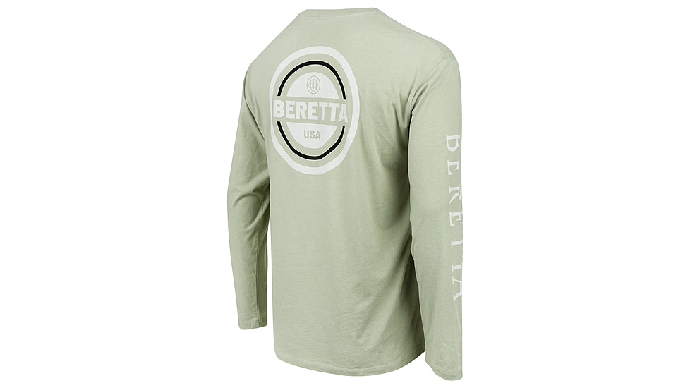 Beretta USA 2.0 T-Shirt - Men's, Long Sleeve, Sage Green, Small, TS230T189007A1S