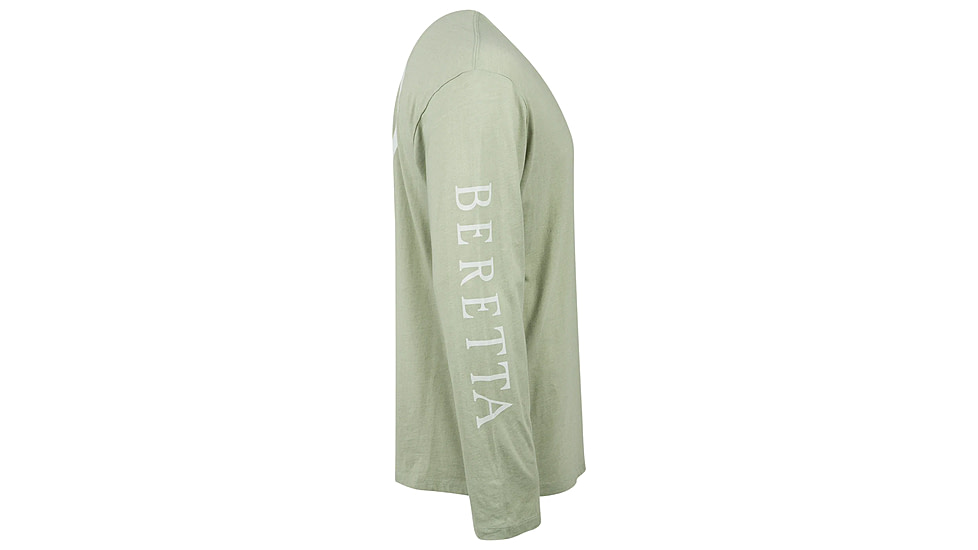 Beretta USA 2.0 T-Shirt - Mens, Long Sleeve, Sage Green, Small, TS230T189007A1S