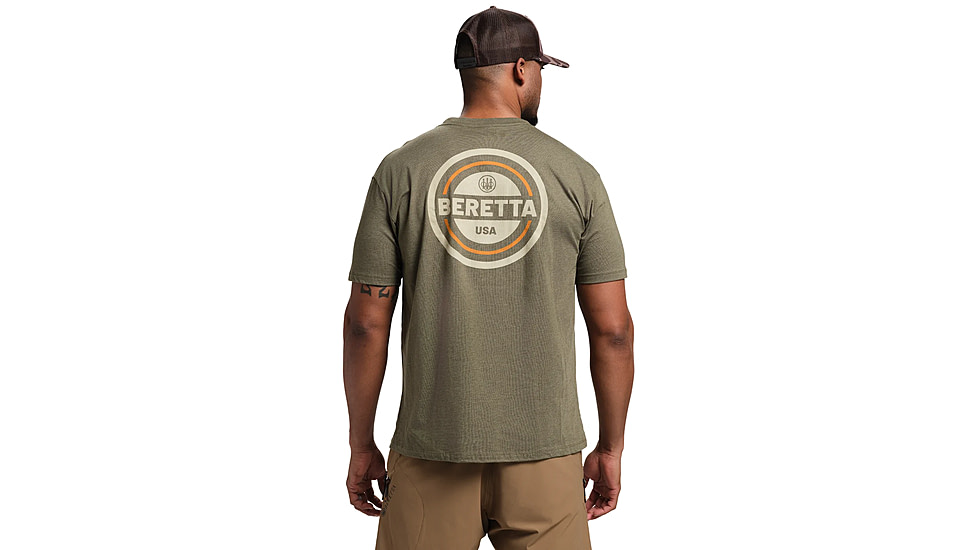 Beretta USA 2.0 T-Shirt - Mens, Short Sleeve, Heather Mil Green, Extra Large, TS226T189007AUXL