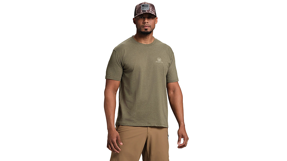 Beretta USA 2.0 T-Shirt - Mens, Short Sleeve, Heather Mil Green, Extra Large, TS226T189007AUXL