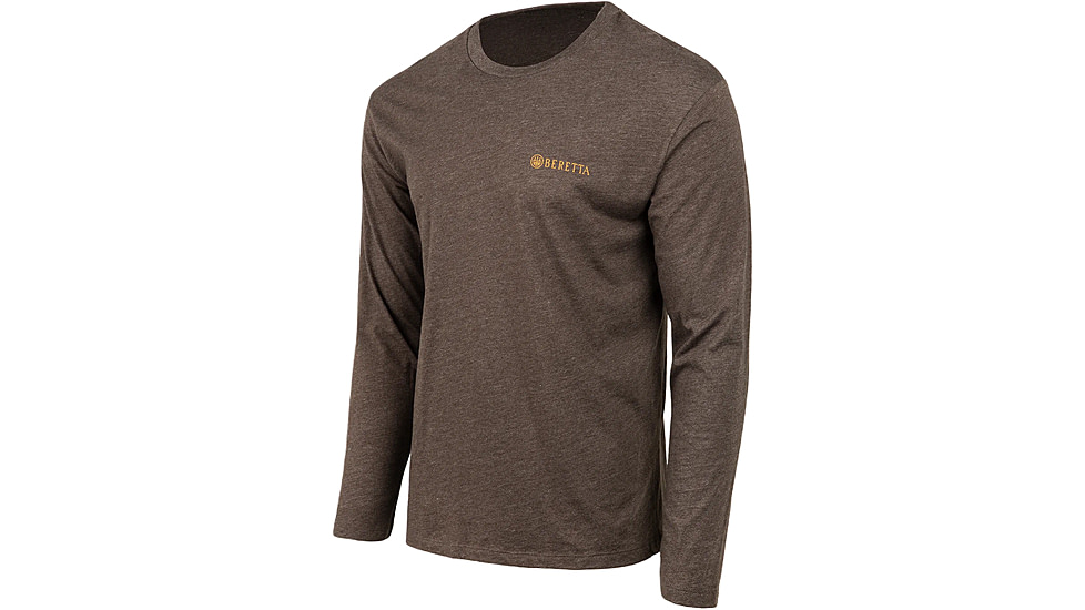 Beretta Wing Drop T-Shirt - Mens, Long Sleeve, Brown, Extra Large, TS231T18900815XL