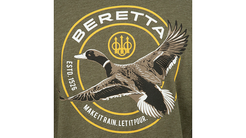 Beretta Wing Drop T-Shirt - Men's, Long Sleeve, Heather Mil Green, 3XL, TS231T189007AUXXXL