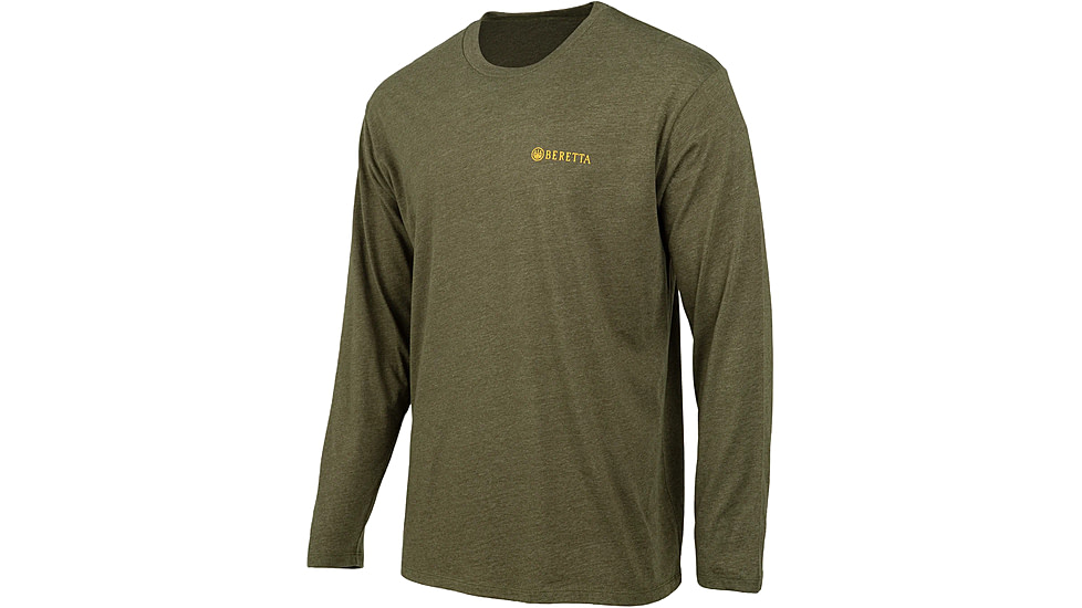 Beretta Wing Drop T-Shirt - Mens, Long Sleeve, Heather Mil Green, 3XL, TS231T189007AUXXXL