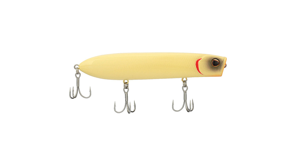 Berkley Cane Walker Saltwater Hard Bait, Topwater, Saltwater, 110, 5/7 oz, 110mm, Topwater, Hook Size 6, 3 Hooks, Bone, 110, 1573051