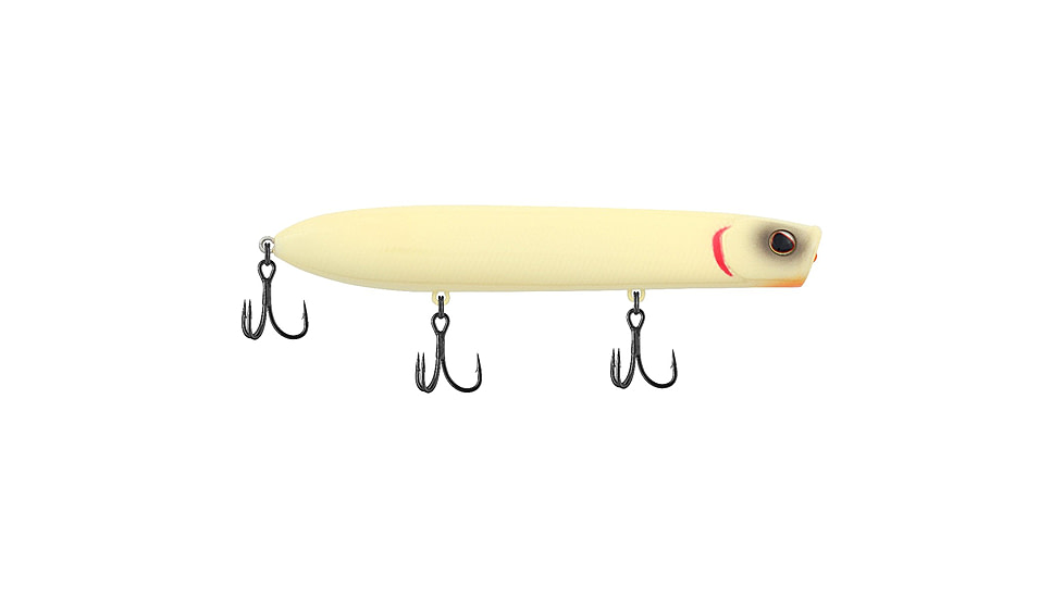 Berkley Cane Walker Saltwater Hard Bait, Topwater, Saltwater, 125, 4/5 oz, 125mm, Topwater, Hook Size 4, 3 Hooks, Bone, 125, 1547906