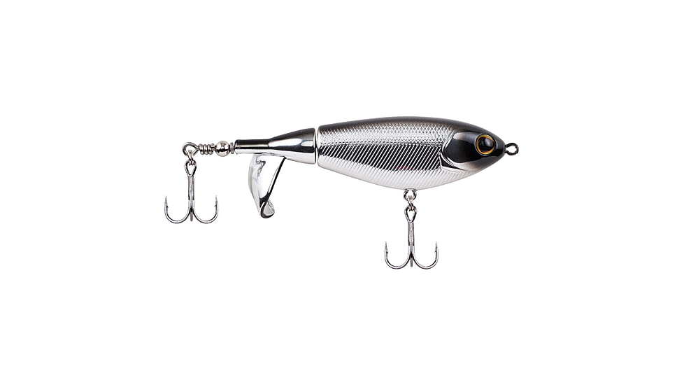 Berkley Choppo Hard Bait, Topwater, 105, 3/4 oz, 105mm, Topwater, Hook Size 2, 2 Hooks, Black Chrome, 1500762