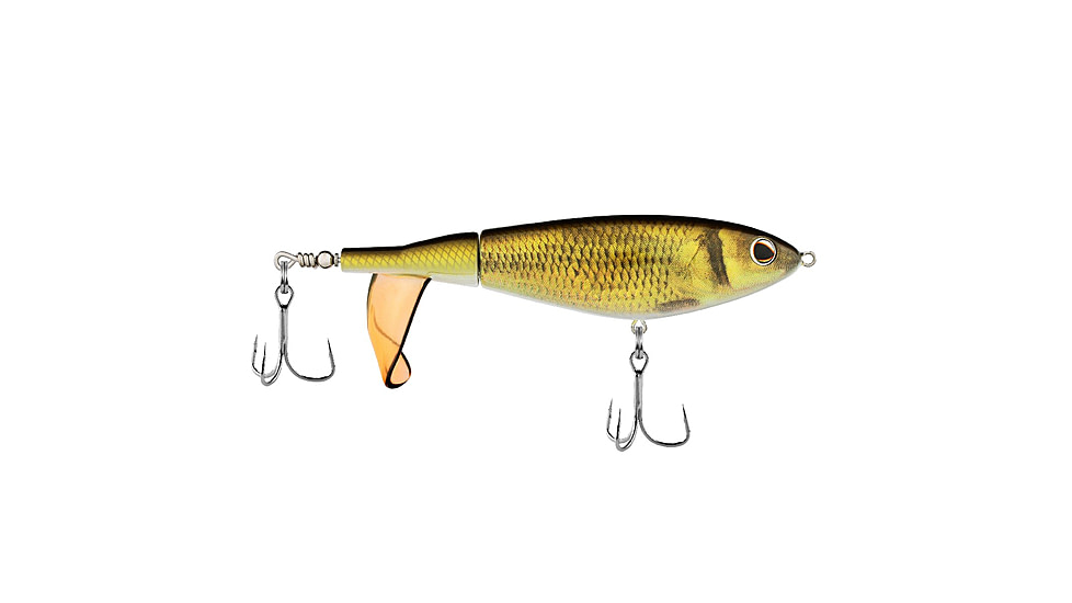 Berkley Choppo Hard Bait, Topwater, 120, 1 oz, 120mm, Topwater, Hook Size 2, 2 Hooks, HD Golden Shiner, 1547158