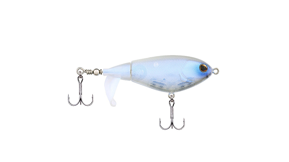 Berkley Choppo Hard Bait, Topwater, 75, 1/2 oz, 75mm, Topwater, Hook Size 5, 2 Hooks, Ghost White, 1542706