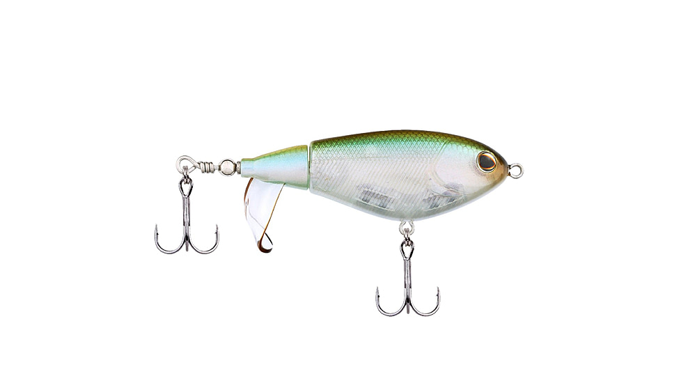 Berkley Choppo Hard Bait, Topwater, 75, 1/2 oz, 75mm, Topwater, Hook Size 5, 2 Hooks, Perfect Ghost, 1542711