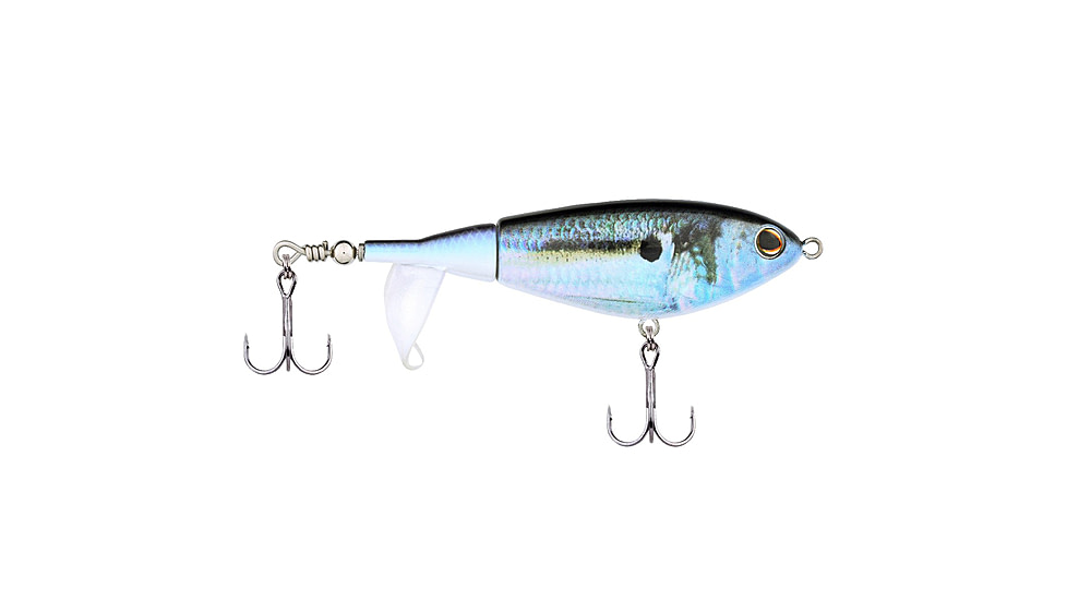 Berkley Choppo Hard Bait, Topwater, 90, 1/2 oz, 90mm, Topwater, Hook Size 5, 2 Hooks, HD Threadfin Shad, 1547148