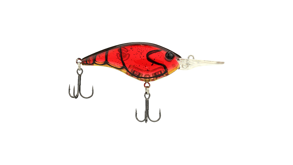 Berkley Clickinft Frittside Hard Bait, Crankbait, 7, 3/7oz, 2 1/2in / 6 2/5cm, 5ft-7ft / 1.5m-2.1m, Hook Size 5, 2 Hooks, Ghost Red Craw, 7, 1570025