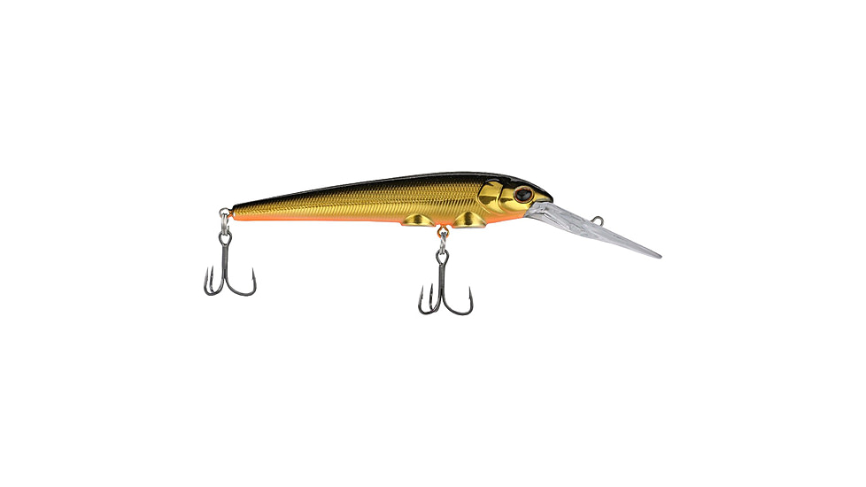 Berkley Deep Hit Stick Hard Baits, Crankbaits, Freshwater, 1/3 oz, Black Gold, 9, 1600834