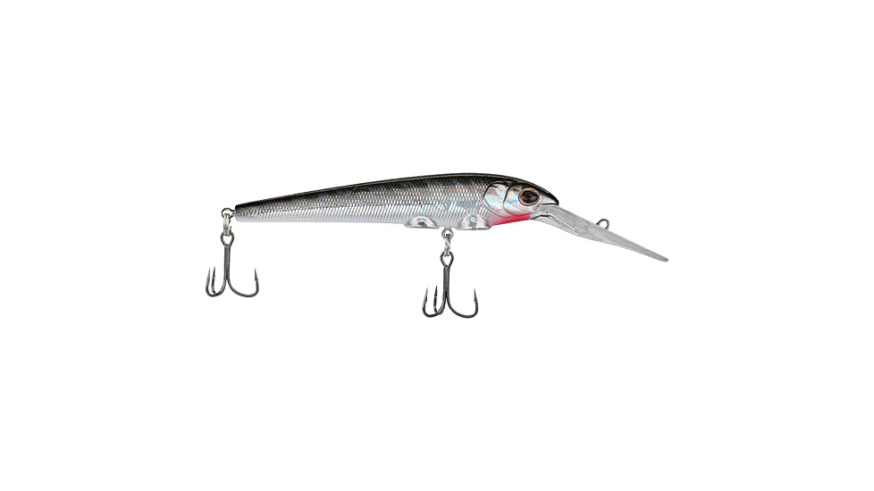 Berkley Deep Hit Stick Hard Baits, Crankbaits, Freshwater, 1/3 oz, Black Silver, 9, 1600835