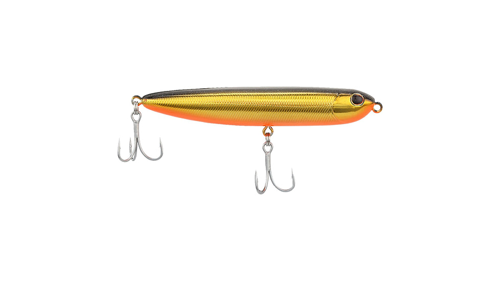 Berkley Drift Walker Saltwater Hard Baits, Topwater, Saltwater, 3/8 oz, Black Gold, 90, 1582235