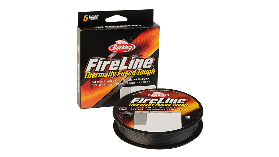 Berkley FireLine Superline, 0.015in/0.38mm, 30lb/13.6kg, 125yd/114m, 12 lb, Smoke, 0.015 in/0.38 mm, 1543481
