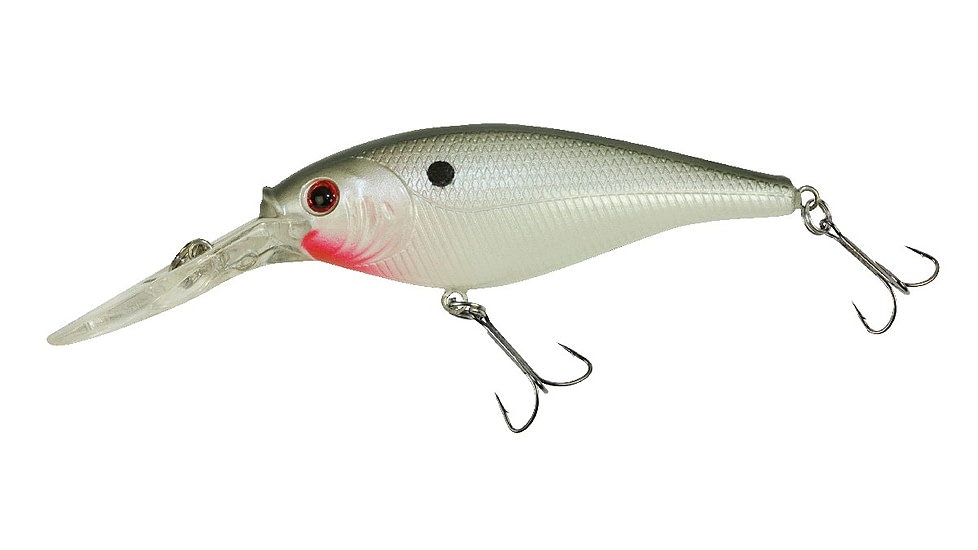 Berkley Flicker Shad Crankbait, Pearl White, 7, 1202243