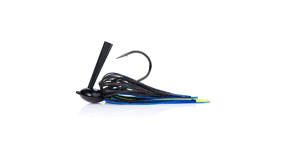 Berkley Flipping Jig, 3/8 oz, Hook Size 5/0, Black Blue Chartreuse, 1557895