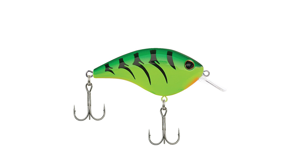 Berkley Frittside Hard Bait, Crankbait, 5, 1/3oz, 2 1/4in / 5 3/4cm, 2ft-5ft / 0.5-1.5m, Hook Size 6, 2 Hooks, Firetiger, 5, 1503542