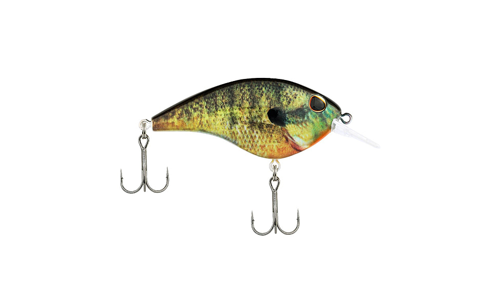 Berkley Frittside Hard Bait, Crankbait, 5, 1/3oz, 2 1/4in / 5 3/4cm, 2ft-5ft / 0.5-1.5m, Hook Size 6, 2 Hooks, HD Bluegill, 5, 1547175